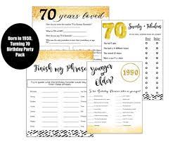 If you fail, then bless your heart. 70th Birthday Trivia Game Pack Finish My Phrase All About Etsy