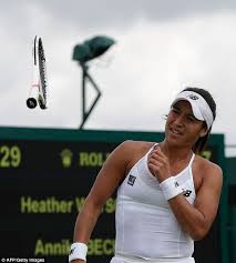 The good news for heather watson is that now she can concentrate on the mixed doubles, the competition she won at the all england club in 2016. Heather Watson Hit With Huge 9 040 Fine For Smashing Her Racket During Wimbledon First Round Defeat Daily Mail Online