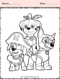 Image of marshal and his car in the cartoon paw patrol. Printable Coloring Pages Paw Patrol Coloring Sheets For Kids Printablekidsedu Com