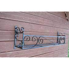 Decorative wall trellises indoor outdoor; Window Box Trough Holder 46in Length Wrought Iron Flower Pot Holder