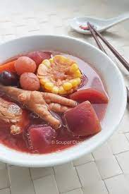 Beetroot Soup With Corn And Pork Ribs Souper Diaries Recipe Beetroot Soup Chinese Soup Recipes Soup Recipes