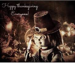 Thanksgiving is here, and with it comes turkey, pumpkin pie and tv time for the whole family. Happy Thanksgiving Chucky Childsplay 80shorror Childsplay2 Horrormovie 80s Happy Thanksgiving Horror Movies Kids Playing