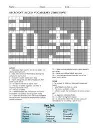 Answer key microsoft word crossword puzzle answers. Crossword Puzzle Worksheets Teaching Resources Tpt