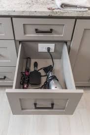 Drawer Outlet Outlet In Drawer Storage Organize Bathroom Kitchen Charge Phones Hi Bathroom Remodel Master Small Grey Bathrooms Modern Farmhouse Bathroom