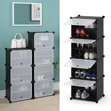 Zusammenklappbares schuhregal zur platzsparenden aufbewahrung von bis zu 10 paar schuhen mit 4 rollen zum schieben. Vicco Schuhschrank Modular Diy Steckregal Kaufland De