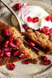 Olive Oil Walnut Cake With Pomegranate Recipe Recipe Pomegranate Recipes Walnut Cake Recipes
