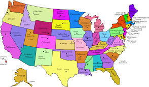 United States Map With Capitals And State Names United States Map Us State Map Map Quilt Pattern