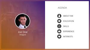 This stunning cv template comes with 2 column layout structure. Free Simple Resume Powerpoint Template Slidemodel