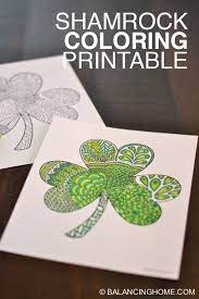 25+ leaf templates & colouring pages to print; Shamrock Coloring Printable Balancing Home