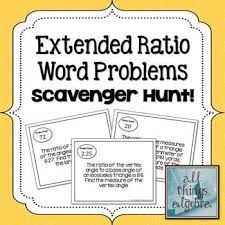 In these worksheets, your students will solve word problems that involve finding ratios and proportions. Geometry Extended Ratio Word Problems Scavenger Hunt Word Problems School Levels Teaching Math
