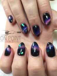 Fluid Nail Design Acrylic Nails With Acrylic Nail Art Design Galaxy Nails Almond Nails Galaxy Nails Glitter Acrylic Nail Designs Pointed Nails Sculpted Nails