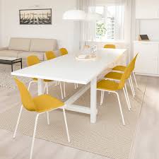 Nordviken Leifarne Table And 6 Chairs White Dark Yellow White Ikea White Dinning Table White Dining Table Wood Dining Table