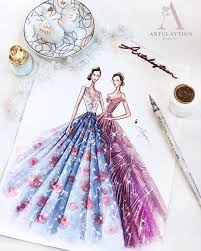 see instagram photos and videos from artclaytion by chan clayrene artclaytion fashion drawing dresses fashion painting fashion design sketches