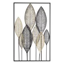 Black And Gold Metal Feather Wall Art 53x84 Maisons Du Monde Wanddeko Wanddeko Metall Wandkunst Aus Metall