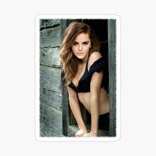 Emma Watson leaning window Sharp Border Postcard for Sale by hentaiboii 