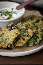 Kale Bulgur Fritters With Garlic Yogurt Naturally Ella Recipe Bulgur Recipes Bulgur Veggie Dinner