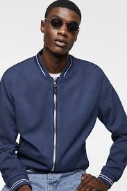 Pique Bomber Jacket With Trims Mens Sweatshirts Mens Jackets Jackets
