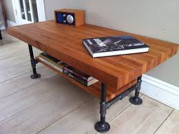 Utilize the 3/4 inch wood screws to connect the flanges to the table. Industrial Pipe Legs For Coffee Table Novocom Top