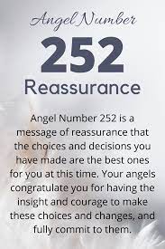 252 Angel Number In 2021 Angel Numbers Are You The One Numerology