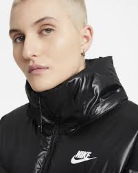 Nike Sportswear Lang Damen Puffer Jacke für Winter Schwarz DH4081-010