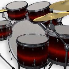 Simple Drum Kit 3d Model Ad Drum Simple Model Kit Drum Kits Drums 3d Model