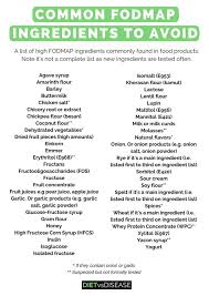 Common High Fodmap Ingredients To Avoid Download Pdf Chart Diet Vs Disease Low Fodmap Diet Recipes Fodmap Diet Recipes Fodmap