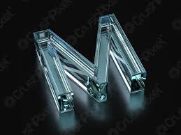 M is the thirteenth letter of the english alphabet. Glass Letter M Stock Photo Crushpixel