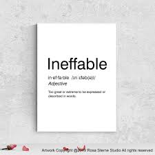 Ineffable Meaning Good Omens Quotes Ineffable Definition Etsy Printable Quotes Words Quotes