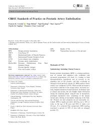 Embolisation de la prostate pour l'hypertrophie bénigne de la prostate : Pdf Cirse Standards Of Practice On Prostatic Artery Embolisation