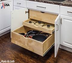 We built a pull out sliding drawer with some left over wood from another project. Quiktray Rollout Quotall In One Pot Pan Pullout Rollout Kit