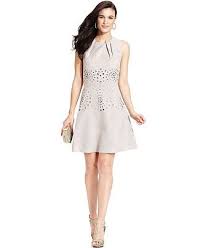 Jessica Simpson Dress Sleeveless Pleated Cutout Faux Suede Dresses Women Macys Womens Dresses Dresses Faux Suede Dress