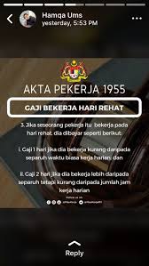 Berbagai jenis hak pekerja termasuk jumlah jam kerja maksima, kerja tambah masa dan kadar pembayaran, cuti am berbayar. Fanmi NiÑ•nam A Twitter Guys Tngok Ni And Baca Ini Soal Gaji Dan Usaha Penat Kita Biar Benda Ni Org Tahu Hak Sebagai Seorang Pekerja Jgn Tahu Nk Untung Sendiri Tanpa Fikir Soal Pekerja Lagi2
