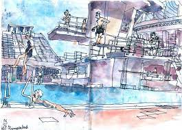 Rolf Schroeter Art Community Drawing Sketches And Art Uploads Urban Sketching Drawings Architecture Sketch