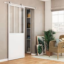 Rail Coulissant Loft Artens Blanc Pour Porte De Largeur 93 Porte Coulissante Rail Coulissant Trucs Pour Maison
