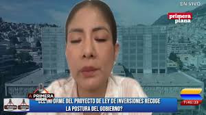 Nathalie Arias:"Dentro de la Constitución hay una prohibición explícita que  hemos trasladado a la #LeyDeInversiones, que prohibe la posibilidad de  tarifar o cobrar al usuario en casos que el Estado ...