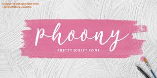 Archive of freely downloadable fonts. Download Phoony Script Fonts Family From Youngtype Albina Gorbunova