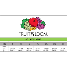 fruit of the loom boys white t shirt size chart toffee art