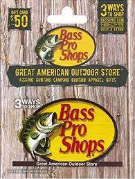 Save up to 70% in the bass pro shops bargain cave! Amazon Com Bass Pro Shops Gift Card 25 Gift Cards