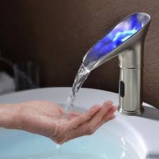 waterfall faucet, led faucet, bathroom sink
