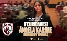 Felicita Sheinbaum a estudiante que ganó medalla de oro