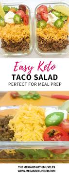 Keto Taco Salad Easy Keto Ground Beef Recipe Megan Seelinger Coaching Recipe Keto Meal Prep Keto Recipes Easy Keto Beef Recipes
