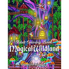 Hand drawn on a white background. Buy Adult Coloring Book Magical Wildland Coloring Page For Adult Relaxation Featuring Enchanting Magical Land Fairies Lovely Flowers And Trees For Stress Relieve And Alternative Meditation Paperback May 25 2020