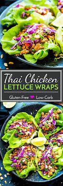 Ground Chicken Thai Lettuce Wraps Are A Healthy Gluten Free And Low Carb Lunch Or Dinner Recipe These Chicken Lettuce W Healthy Recipes Recipes Wrap Recipes