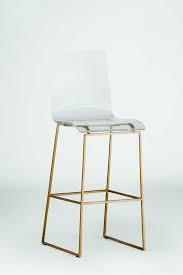 Gabby King Antique Gold Clear Acrylic Bar Stool Acrylic Bar Stools Luxury Office Chairs Bar Stools