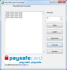 The psc (or fsc) system is a taxonomy that describes products, services and research and development purchased by the u.s. Release Paysafecard Converter