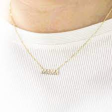14k Gold Mama Necklace 16 18 Sam S Club Gold Moon Necklace Mama Necklace Necklace