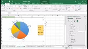 410 how to display percentage labels in pie chart in excel 2016