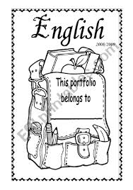 Find out how to write a cover letter in this article from howstuffworks. Cover For The English Portfolio Esl Worksheet By Kita19