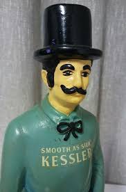 Kessler Vintage 1960's Smooth As Silk Whiskey Bowler Bowling Statue  Chalkware