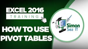 How To Use Pivot Tables In Microsoft Excel 2016 In 2020 Microsoft Excel Pivot Table Training Tutorial
